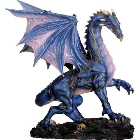 Medium Midnight Dragon Statue